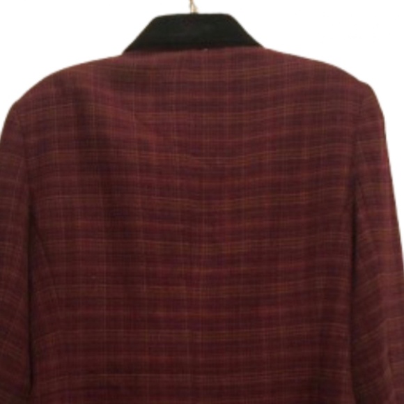 Wool Tweed Coin-Button Velvet Collar Jacket - Picture 6 of 11